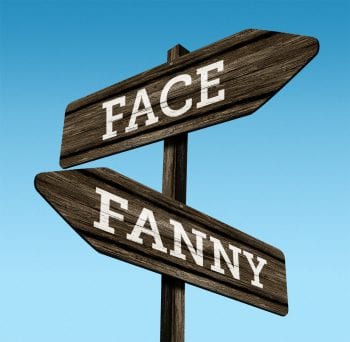 face/fanny sign