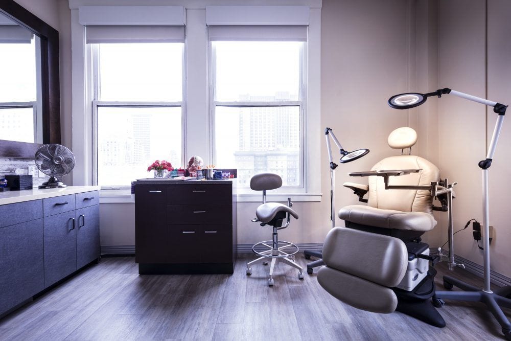 Sunlit treatment room at Mabrie Facial Institute