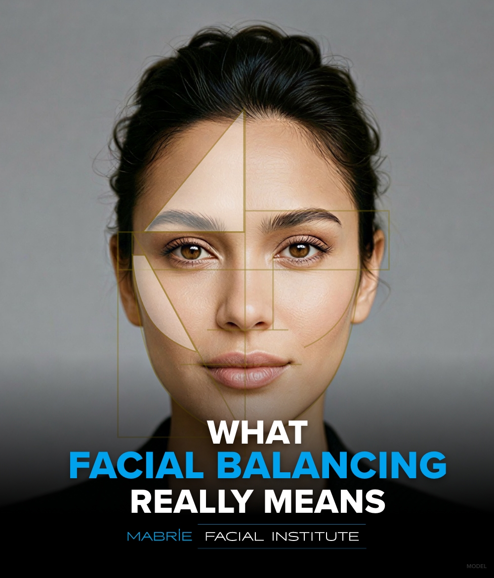 Image of woman's face that reads 'What Facial Balancing Really Means'
